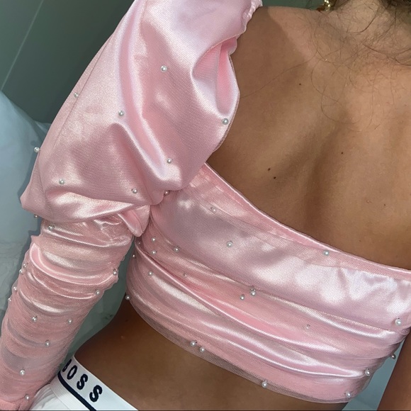 Pink Pearl embellished tool and silk - Picture 2 of 5